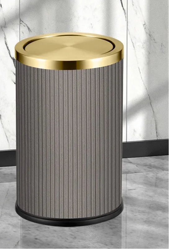 Leather / Marble Waste Bin with Lid