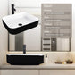 Modern 28" Wall Mounted Bathroom Vanity with Ceramic Sink, Mirror, and Faucet, Full Set