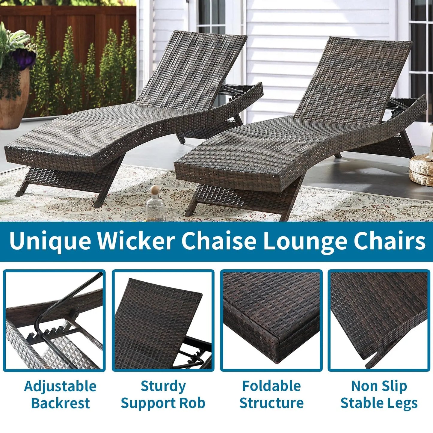 Harbor Wave Chaise Lounge Set