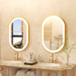 Elegant Oval Gold Frame LED Vanity Mirror