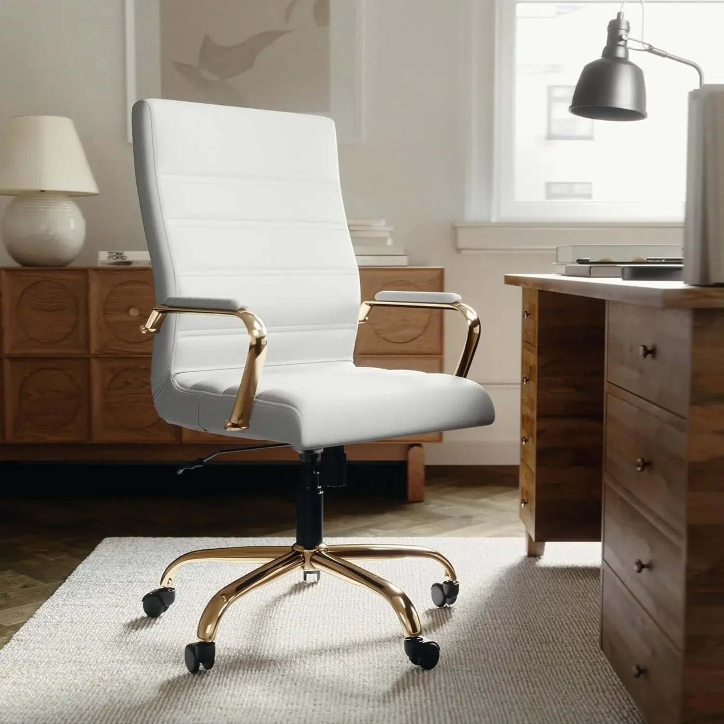 Modern Soft Leather Executive Swivel Office Chair