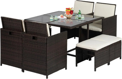 Rattan Patio Dining Set