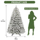 Snow Flocked Artificial Christmas Tree with LED Light and Remote Control