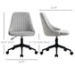 Velvet Upholstery Swivel Office Chair