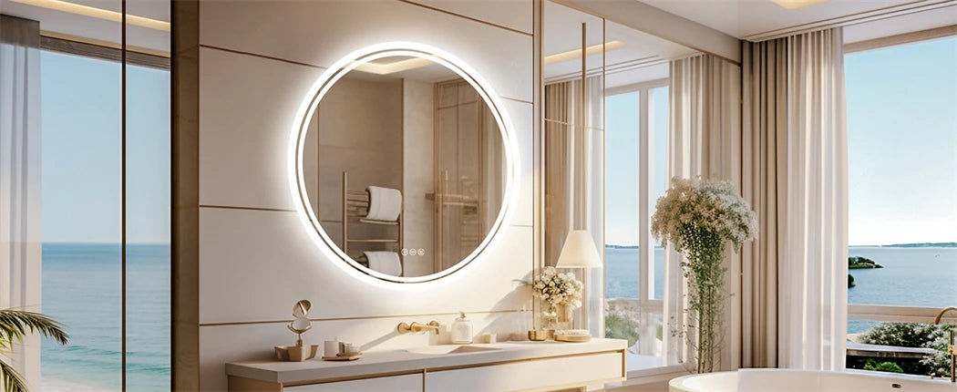 Smart LED Technology Round Mirror