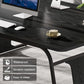 Modern Simple Executive Desk with Sturdy Metal Base