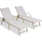Aluminum Fabric Chaise Lounge Chair