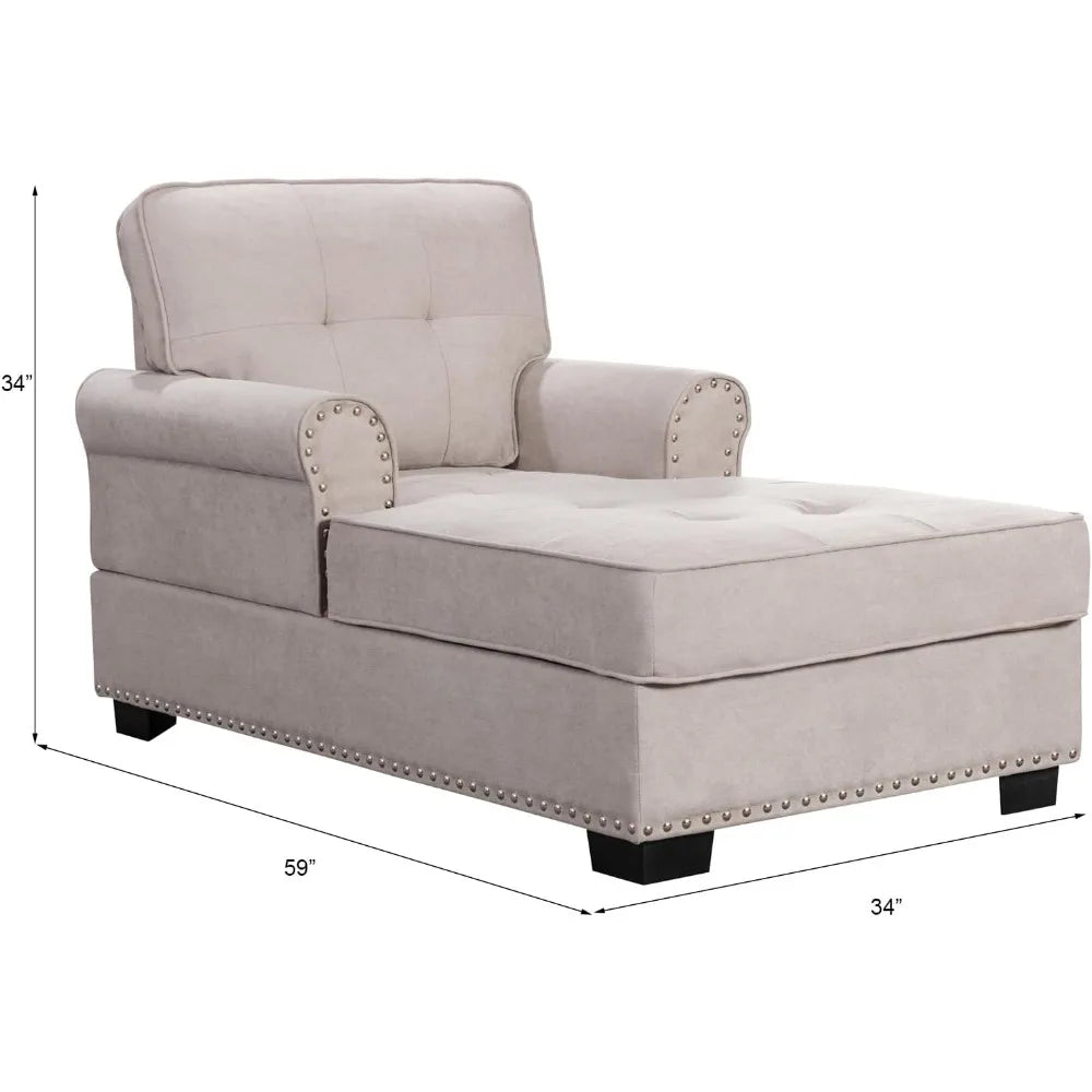 Modern Upholstered Chaise Lounge