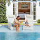 Ergonomic In-Pool Chair Lounger with Pillow Headrest