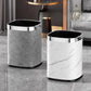 Leather Marble Grain Square Waste Bin
