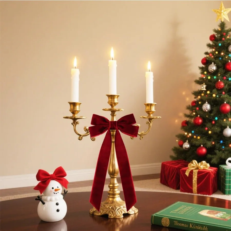 Red Velvet Ribbon Bows