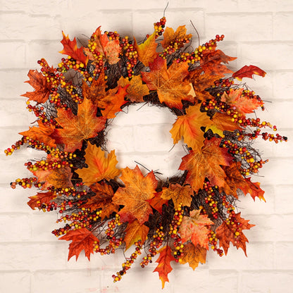 Berries, Maple Leaf Garland Wreath