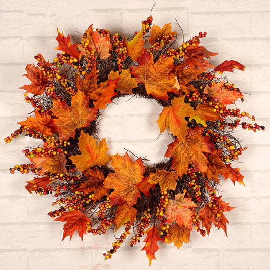 Berries, Maple Leaf Garland Wreath