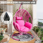 Oversized Wicker Swing Egg Chair with Cushions