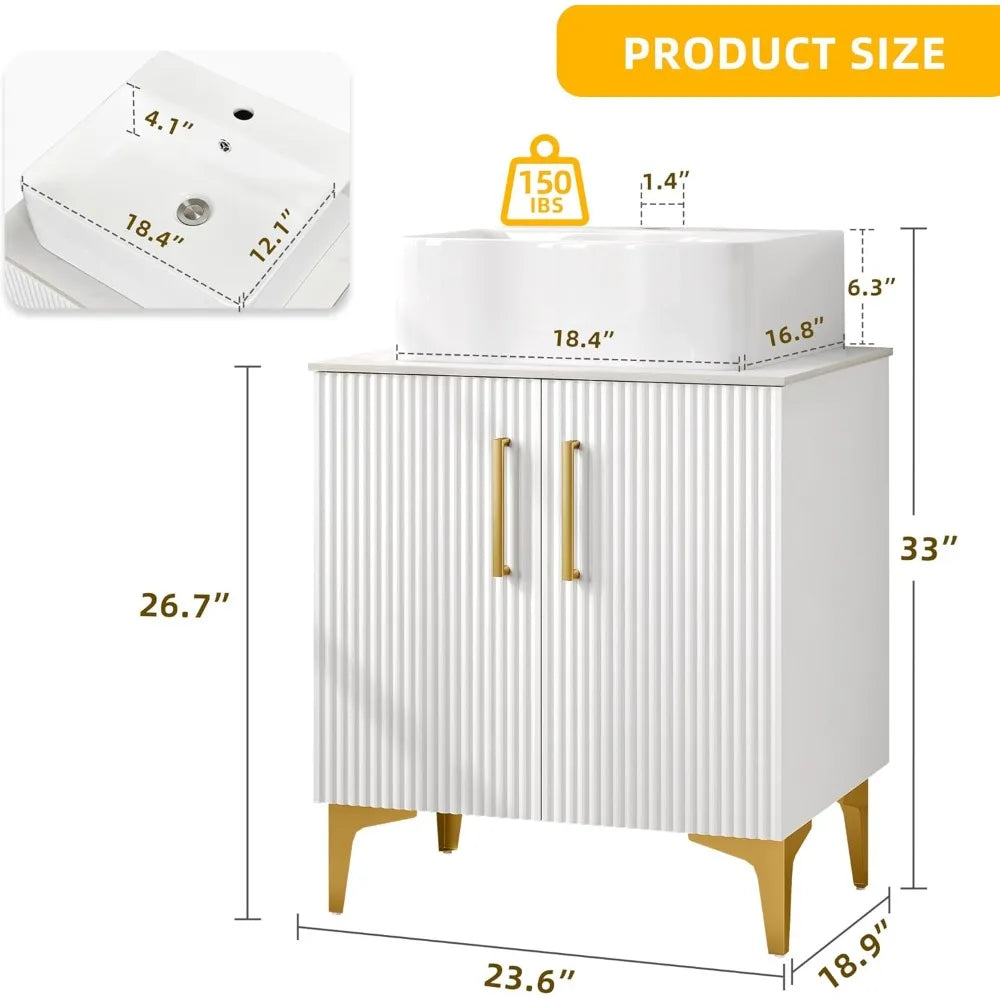 High Hardness Ceramic 24" Sink Set