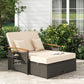 Daybed Chaise Lounger w/4-Level Adjustable Backrest & Retractable Trays