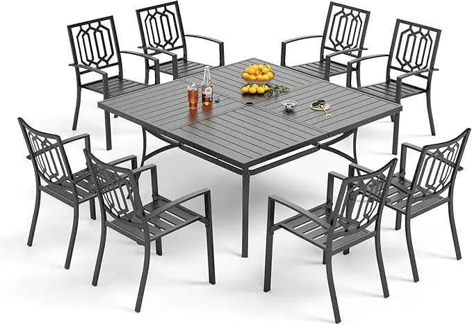 Square Metal Dining Set