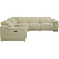 Modern Morocco Italian Leather Sectional Sofa with 3-Power Recliners