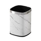 Leather Marble Grain Square Waste Bin