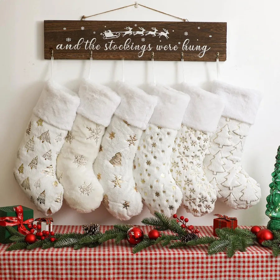 White Christmas Stockings