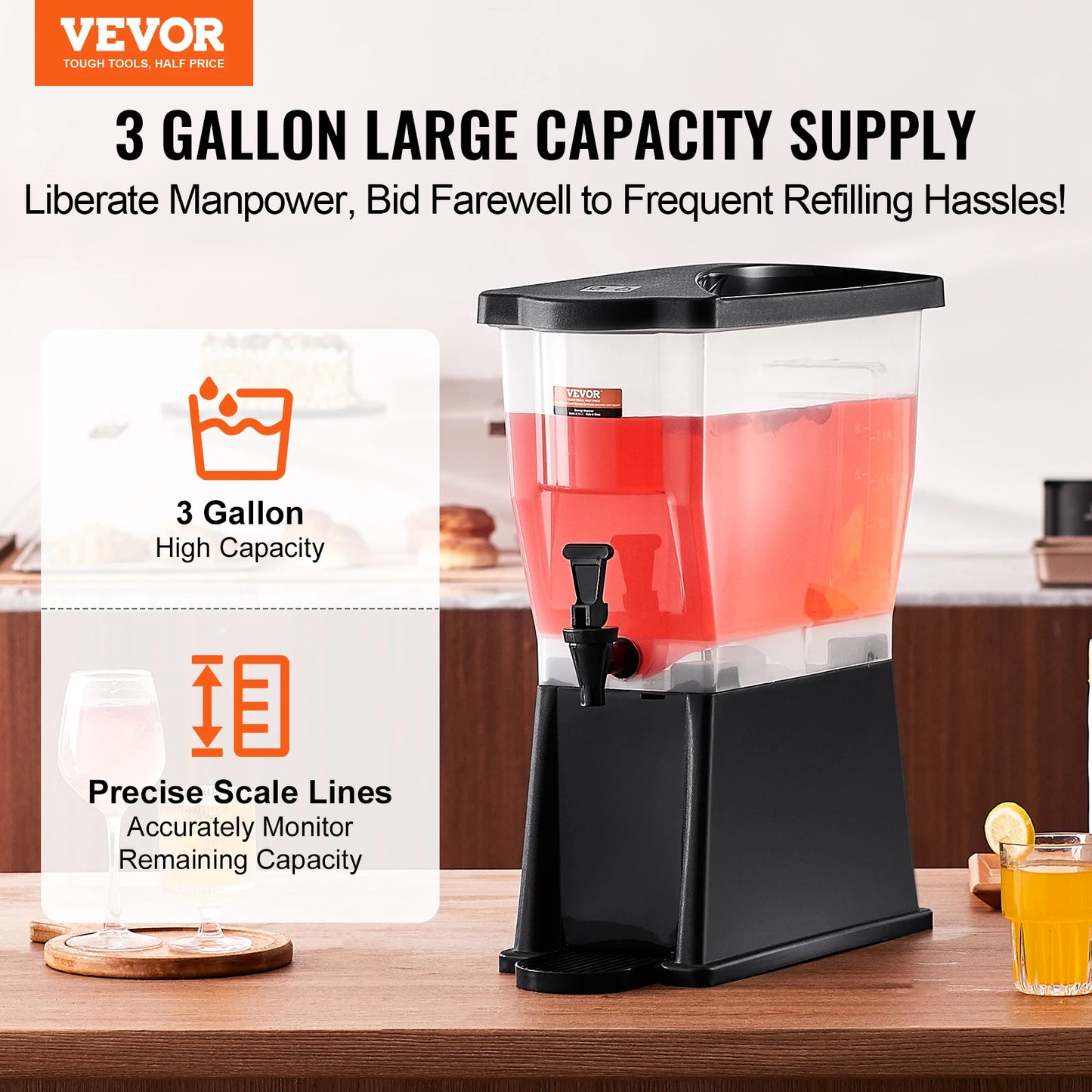 Vevor® 3 Gallon Beverage Dispenser
