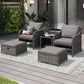Wicker Rattan Patio Furniture Set