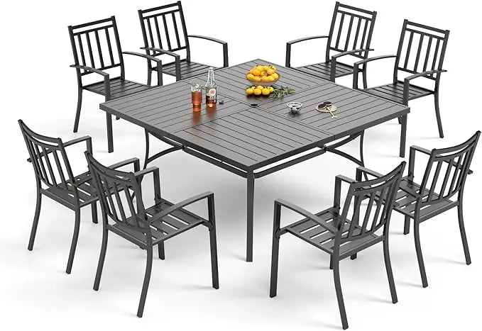Square Metal Dining Set