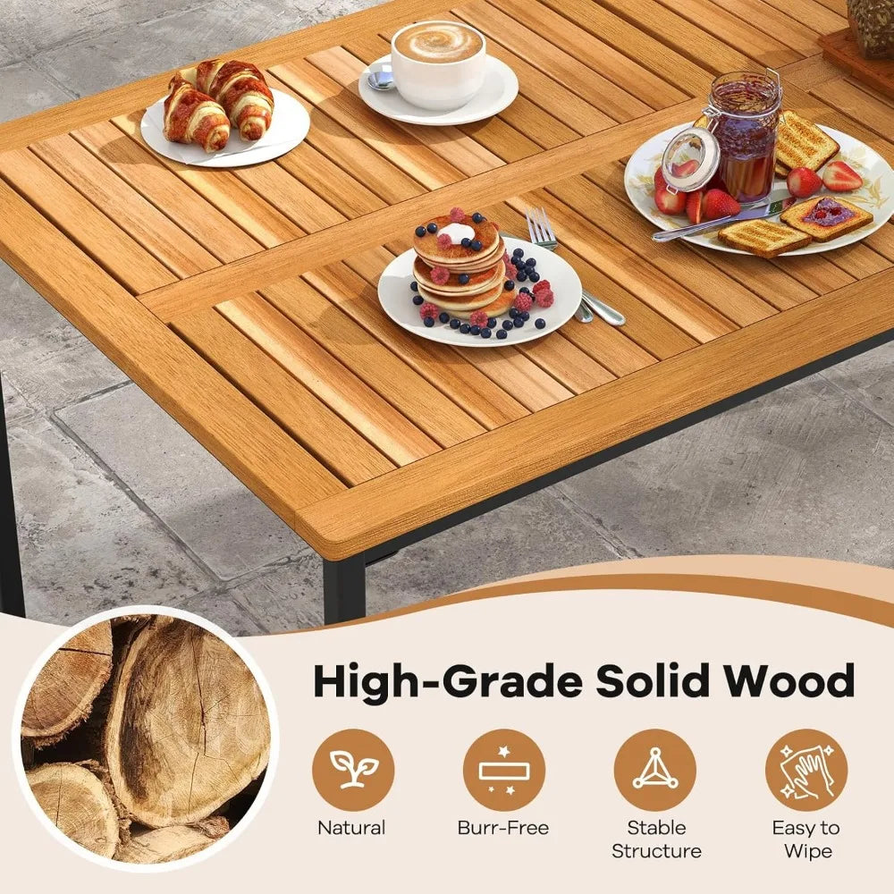 Acacia Wood Dining Table Set