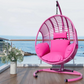 Oversized Wicker Swing Egg Chair with Cushions