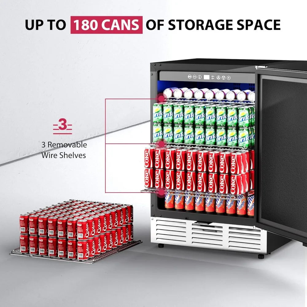 Undercounter Stainless Steel Beverage Fridge