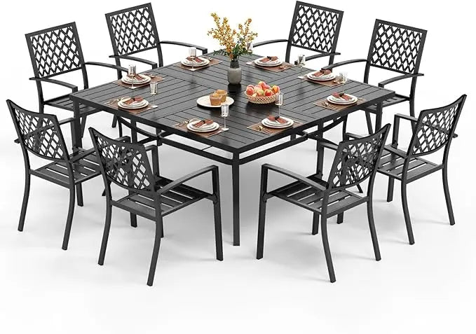 Square Metal Dining Set
