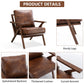 Upholstered Leather Cushions Accent Chair