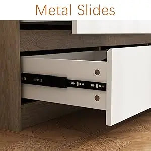 Modern Wood Chest Dresser with Charging Station