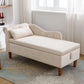 Modern Mid-Century Chaise Lounge Chair with Storage