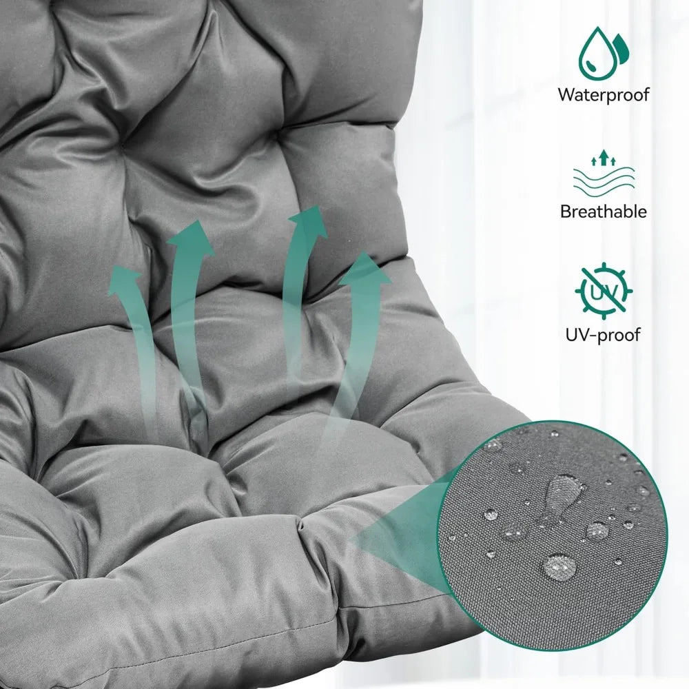 Hanging Egg Chair Stand with Cushions