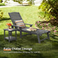 Wood Chaise Lounger with Wheels