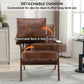 Upholstered Leather Cushions Accent Chair