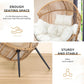 Wicker Egg Chair with Cushions