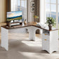Modern L-Shaped Engineered Desk