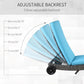 Chaise Lounge Chair with Cushions and Wheels