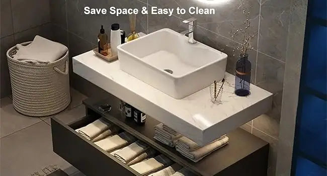 Modern 35'' Floating Bathroom Vanity with Sink
