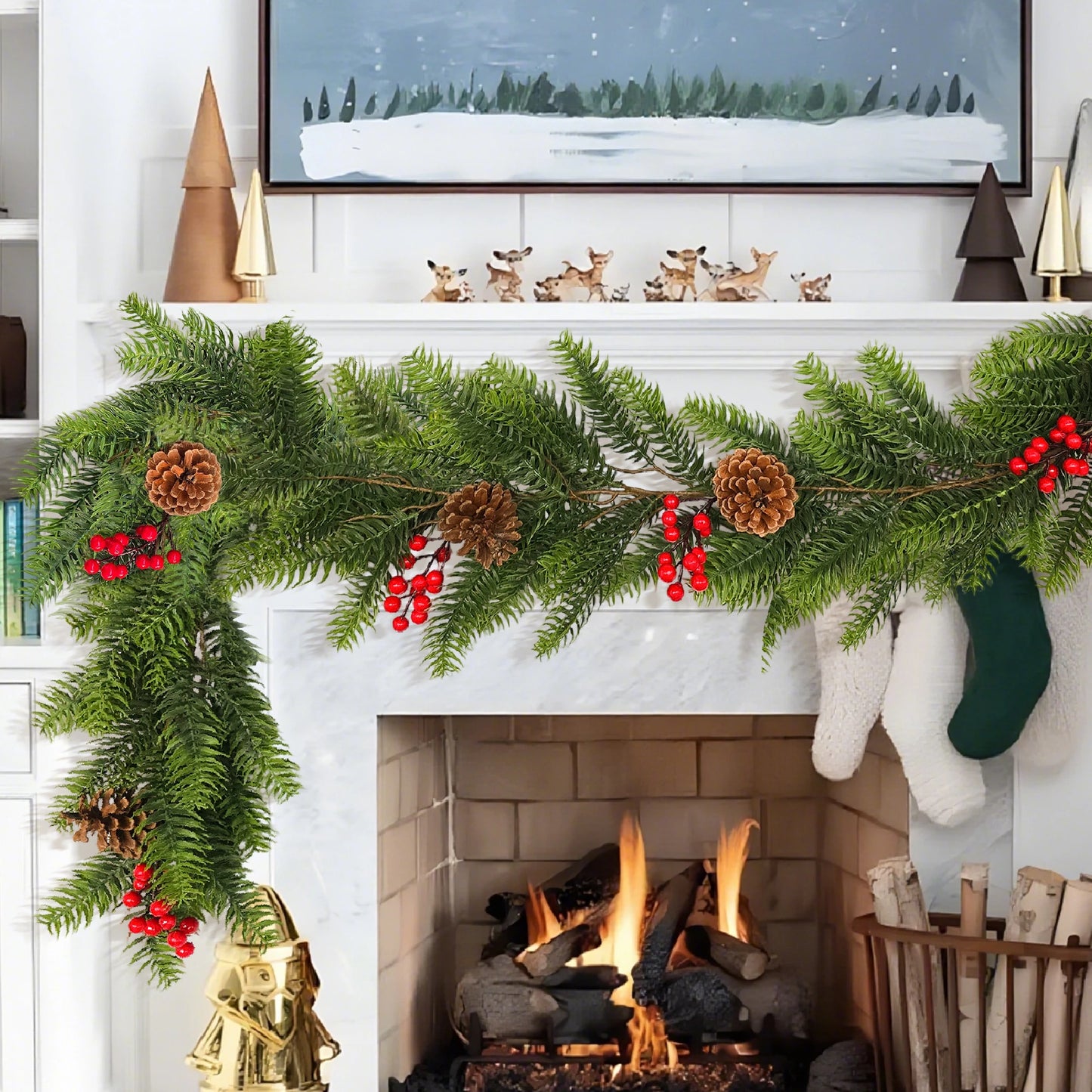 Berries, Pine Cone Garland