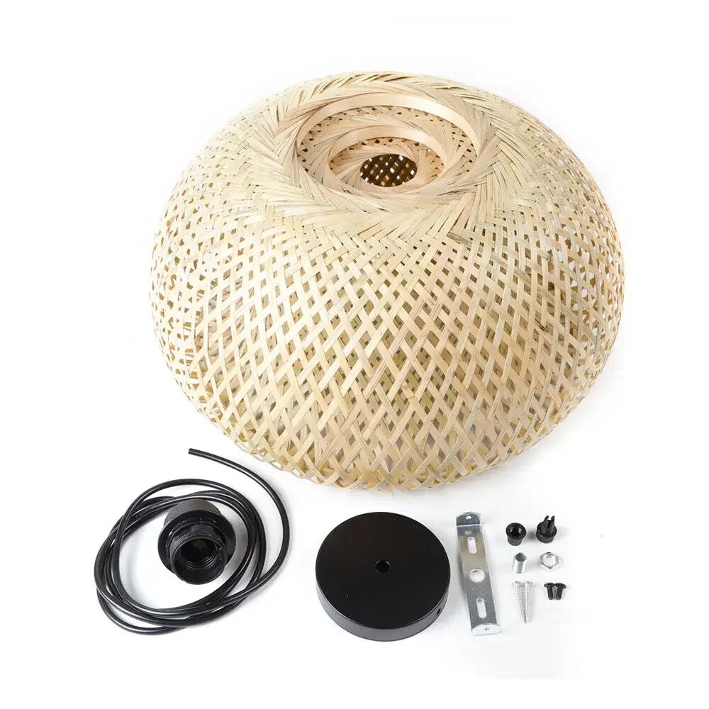 Bamboo Wicker Pendant Light Shade