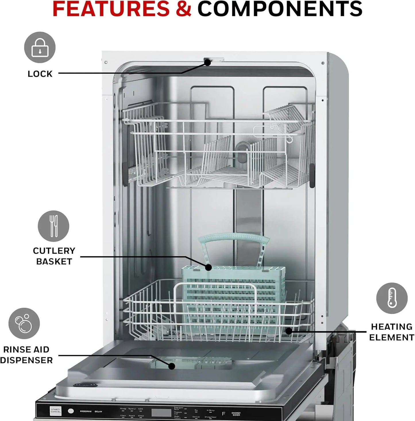 Honey Well Stainless Steel Dishwasher