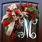 Modern Christmas Holiday Wreath