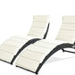 Wicker Pool Lounger with Cushion