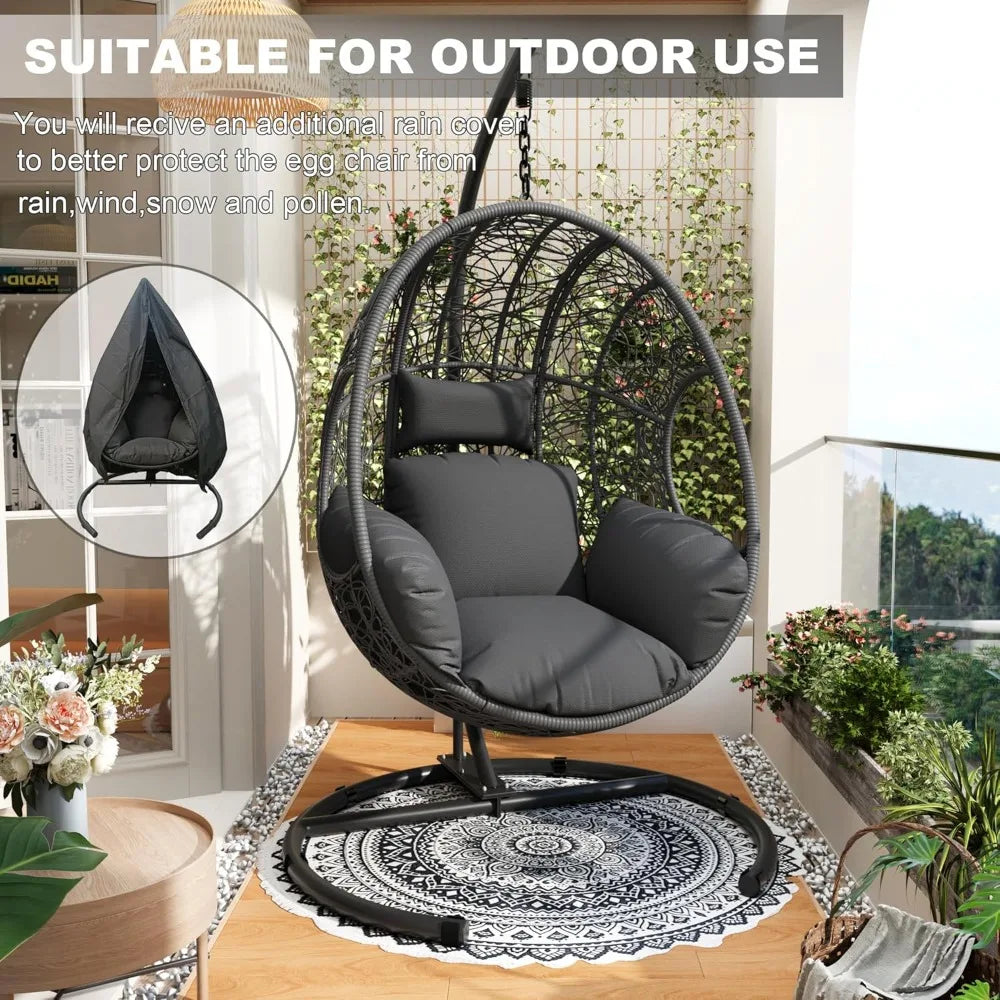 Oversized Hanging Egg Chair with Cushions