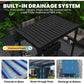 Grill Waterproof Pergola with Adjustable Louvered Roof