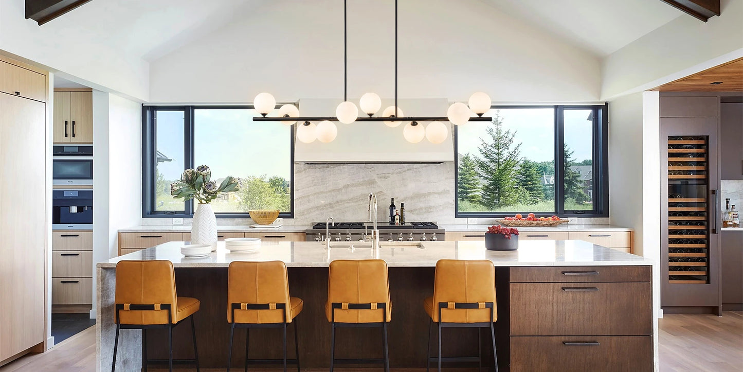 Modern Linear Bubble Chandelier