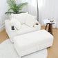 Oversized Chaise Lounge Chair with Cup Holder and Charging Port